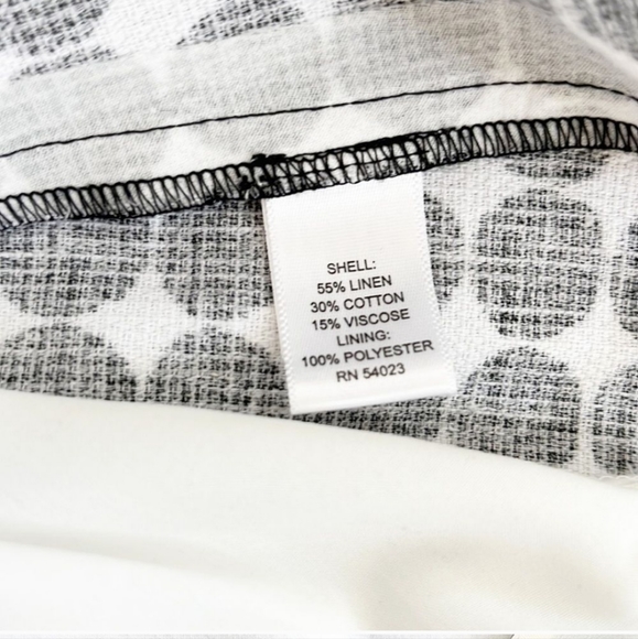 Banana Republic X Marimekko Black and White Dot Fit and Flare Dress #W88 - Picture 9 of 9